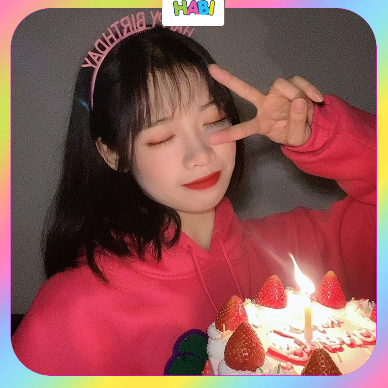 Bờm nhựa happy birthday sinh nhật free size