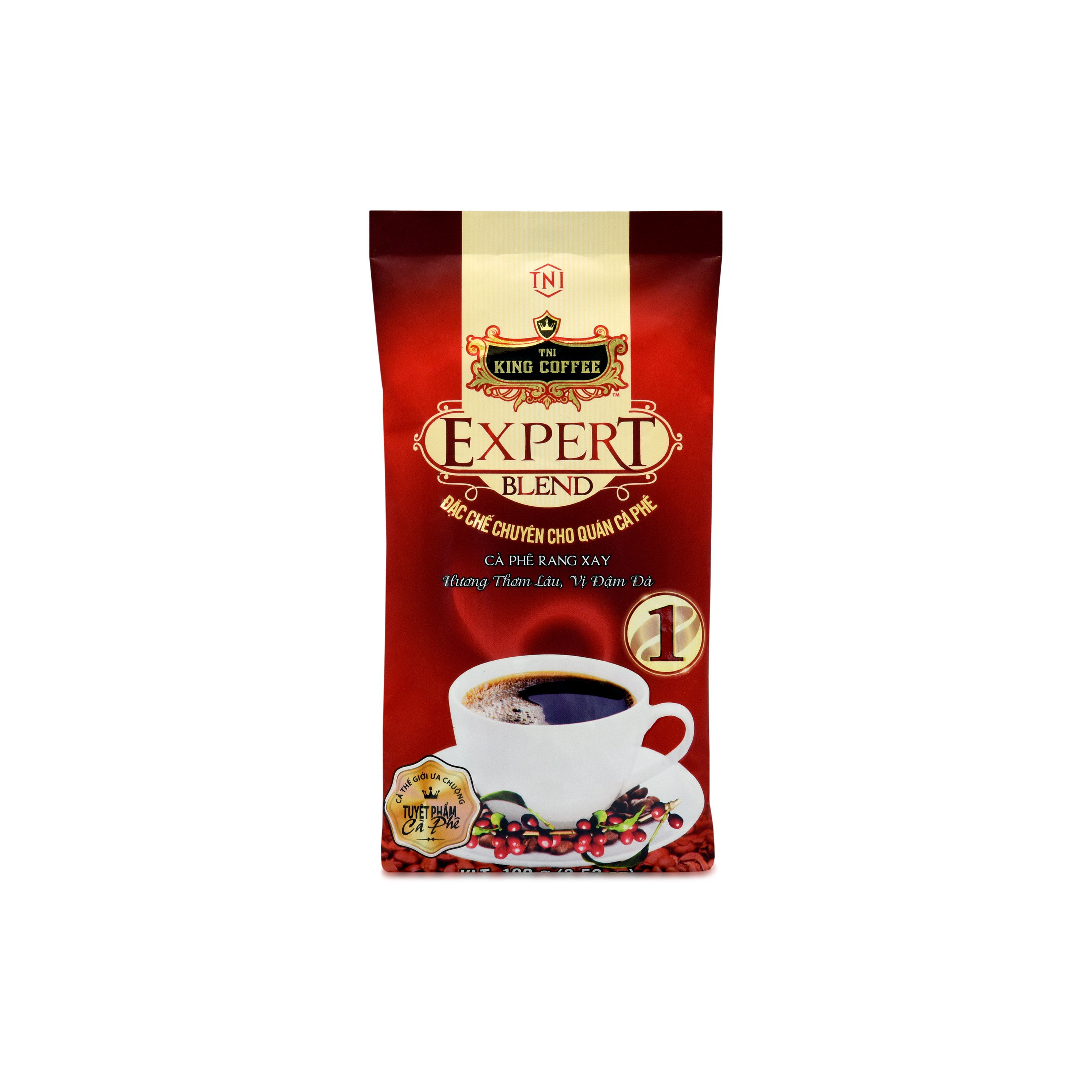 Combo 10 túi cà phê rang xay expert blend 1 king coffee - túi 100g