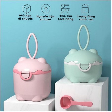 Hộp chia sữa-chia bột thức ăn cho bé siêu tiện lợi loại lớn150g