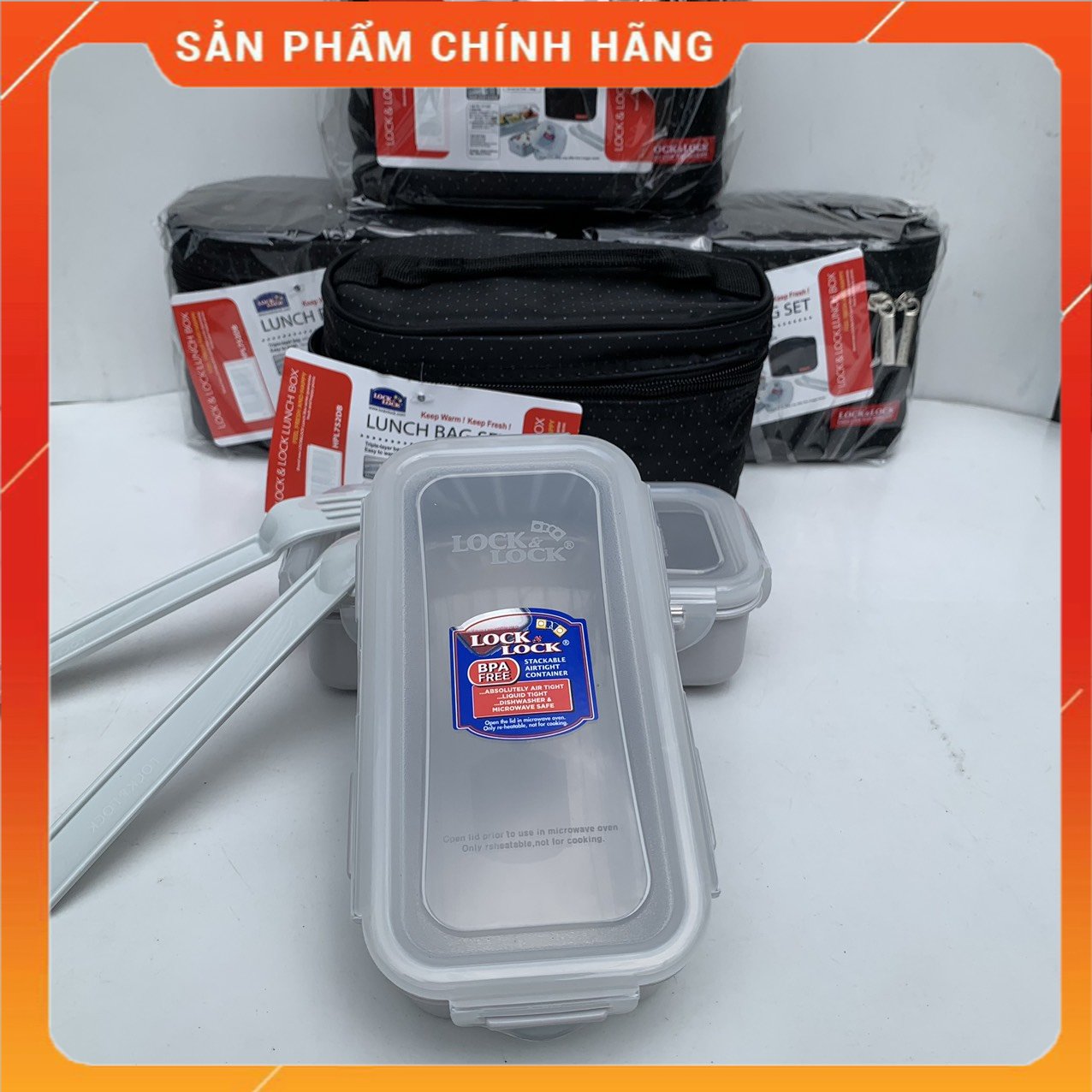 Bộ hộp cơm văn phòng locknlock xanh giữ nhiệt