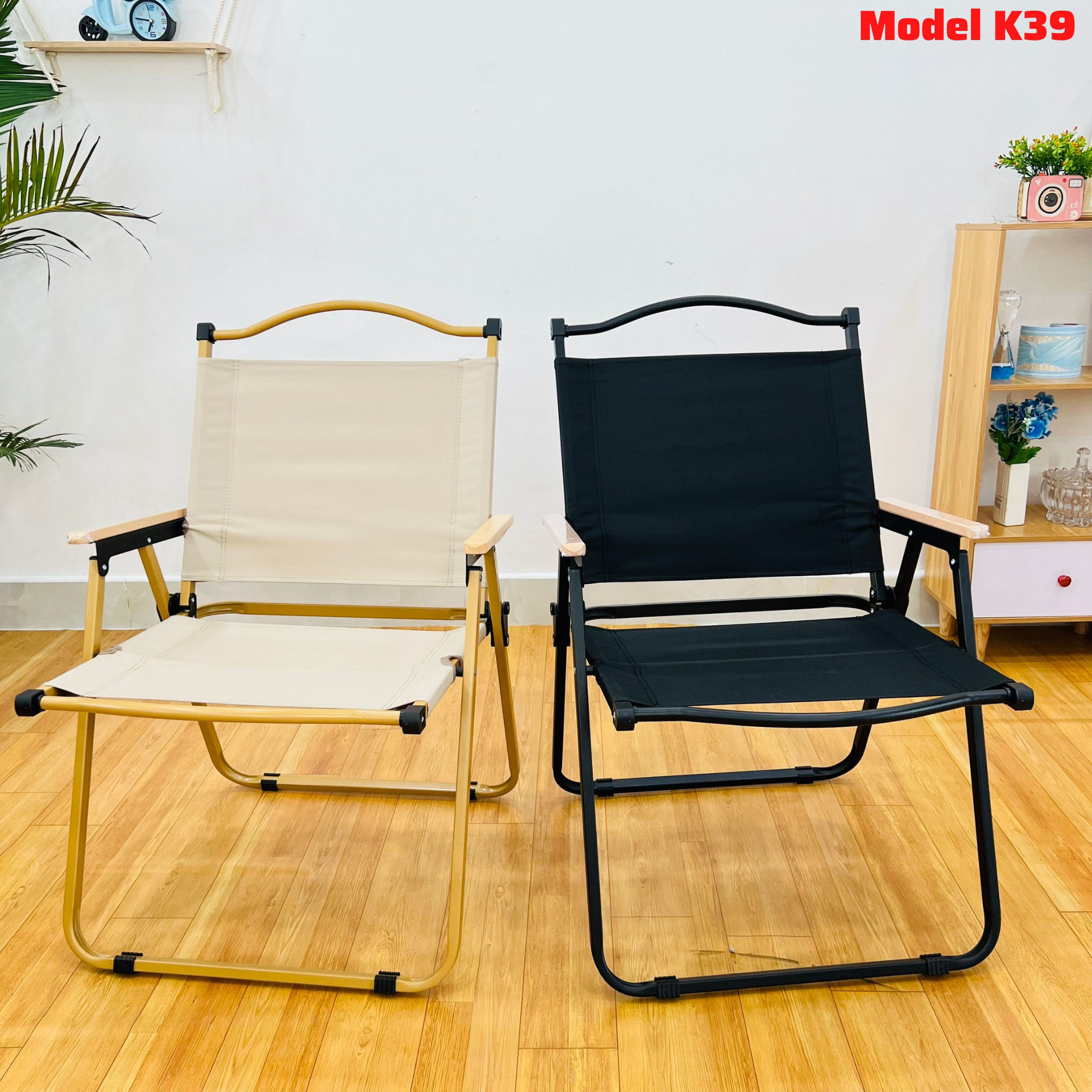 Ghế xếp thư giãn du lịch, câu cá có lưng tựa sumika k39
