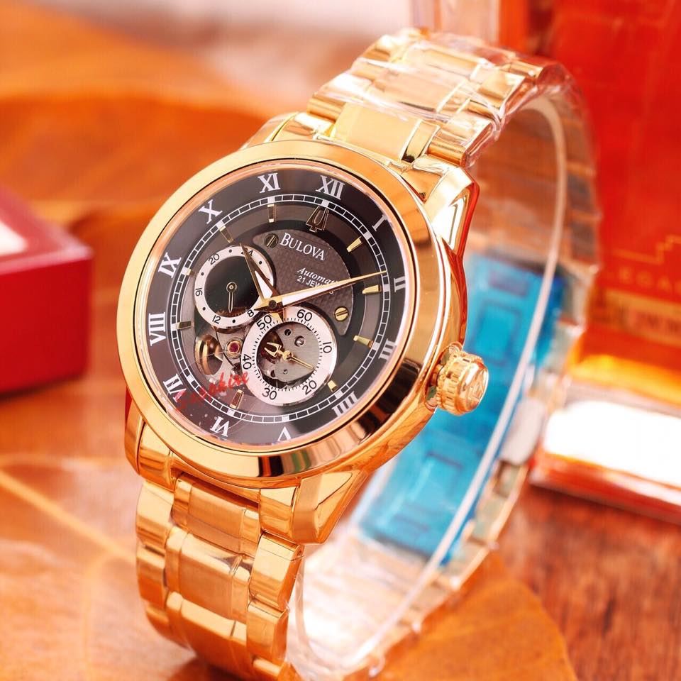 { LAZADA ĐỒNG HỒ PHỐ } Đồng Hồ Nam Bulova Saphire Automatic Cao cấp Dây kim Loại + Thẻ Bảo Hành