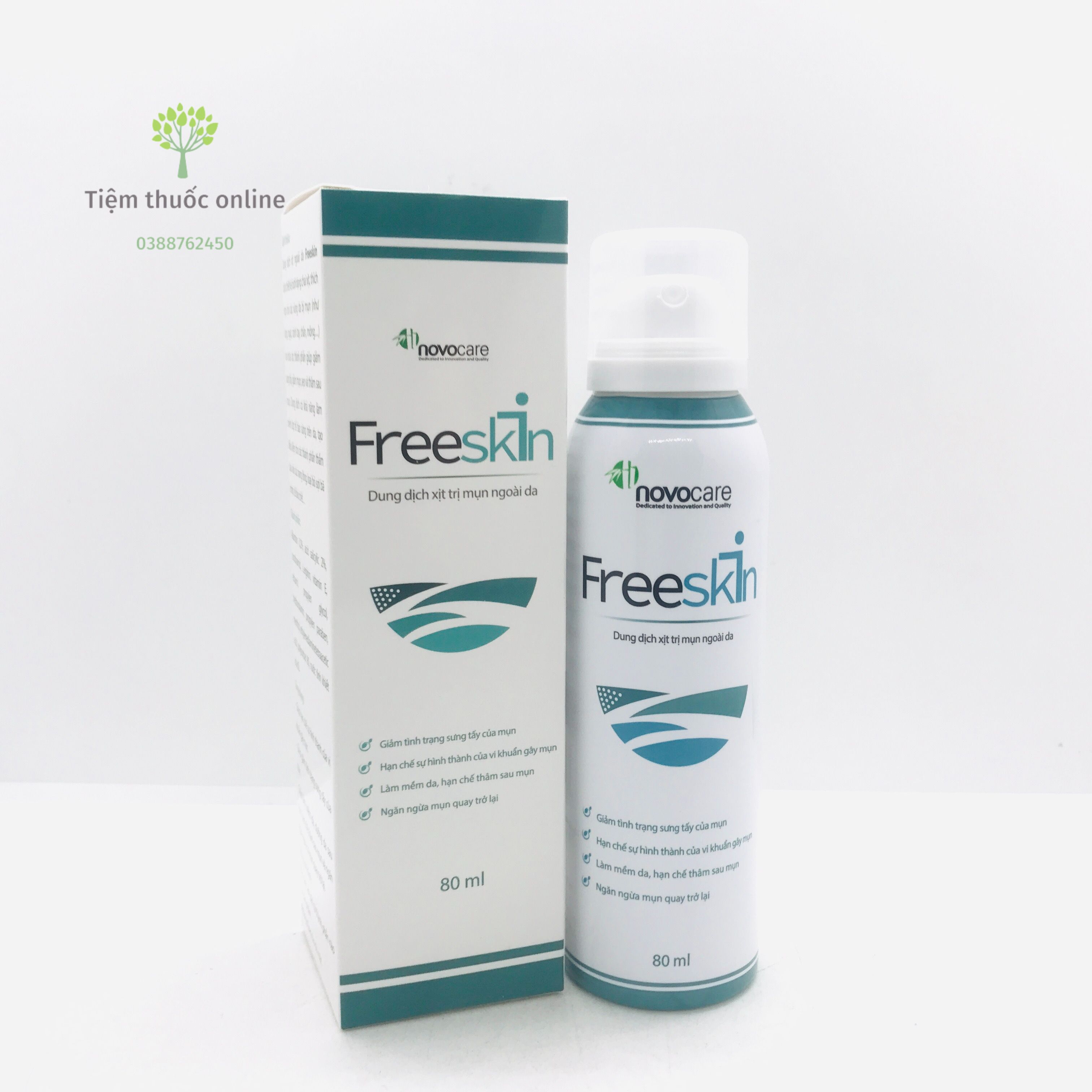 Freeskin dung dịch xịt mụn ngoài da 80ml