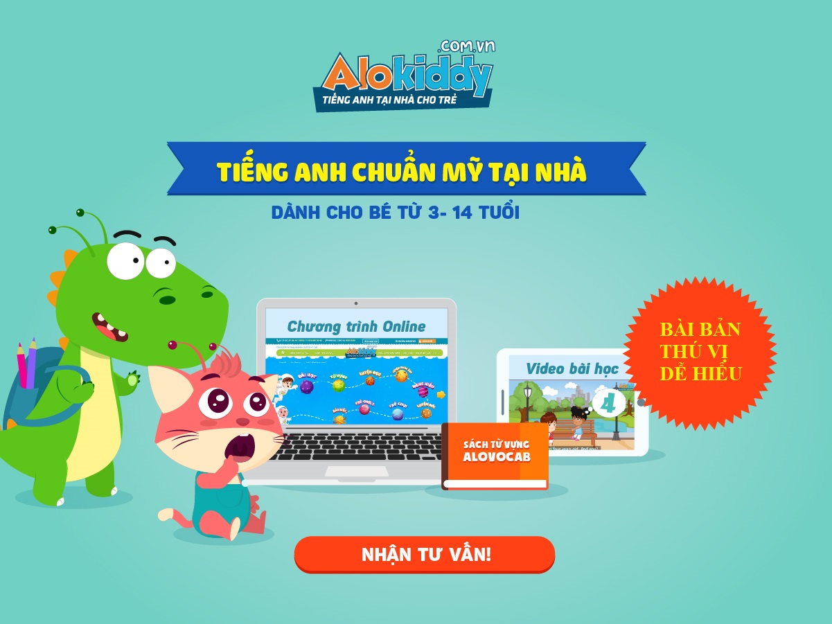 Alokiddy - Gói 15 năm - Tiếng Anh trực tuyến tại nhà cho trẻ từ 3 - 14 tuổi + Tặng 1 khóa Tiếng Anh của Bộ Giáo Dục + 1 khóa Toán-Khoa học bằng tiếng Anh tăng khả năng tư duy + Tặng phần quà giá 150k