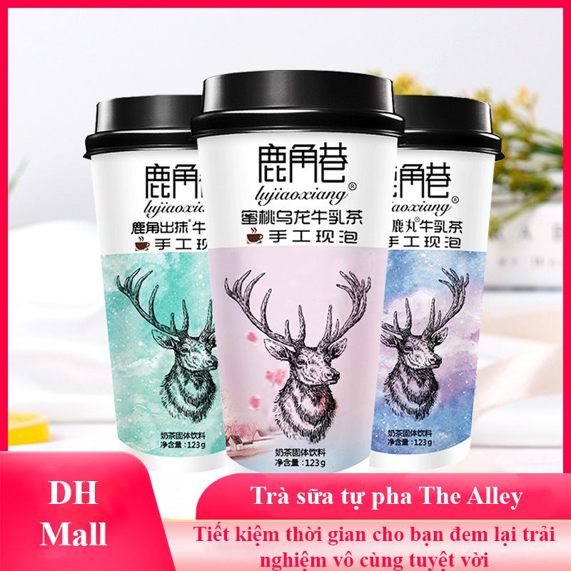 [ TRÀ SỮA TỰ PHA ] Trà sữa tư pha The Alley thơm ngon bổ dưỡng siêu nhiều vị topping đậu đỏ một ly tận 123ml DH Mall