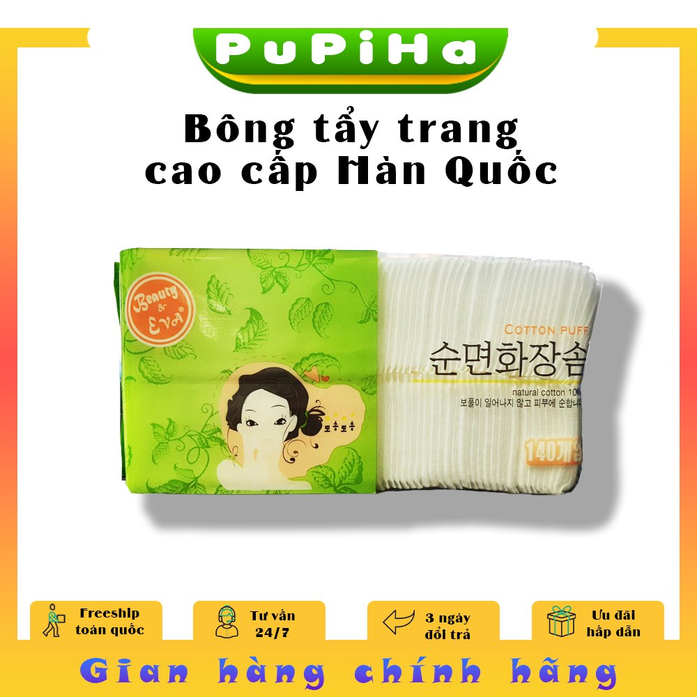 MỘT gói Bông tẩy trang cotton Beauty & Eva Hàn Quốc 140 miếng/hộp