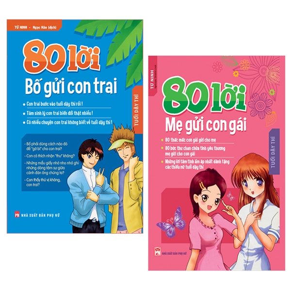 Fahasa - combo sách hay 80 lời bố gửi con trai + 80 lời mẹ gửi con gái