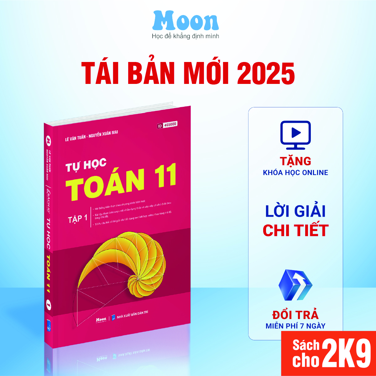 Sách ID Tự Học Toán Lớp 11 Học Kì 1 (CHƯƠNG TRÌNH SGK MỚI) Tập 1 Moonbook