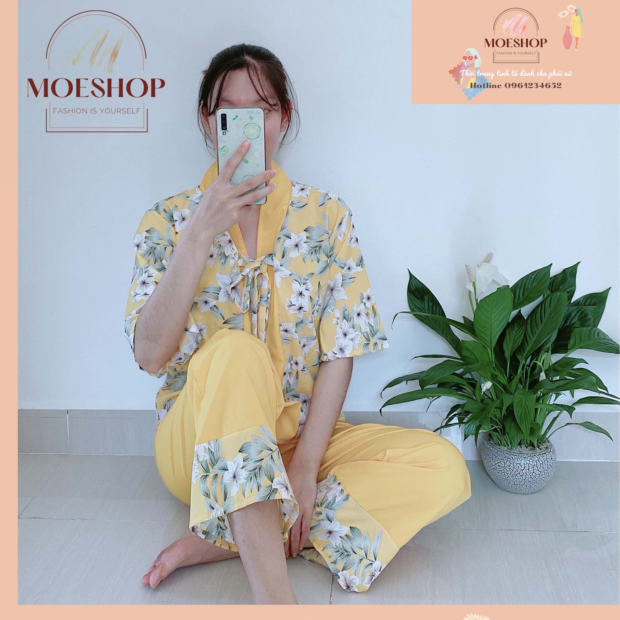 Đồ bộ nữ dể thương mặc đi chơi - Bộ đồ ngủ mặc nhà hoạ tiết kiểu đẹp