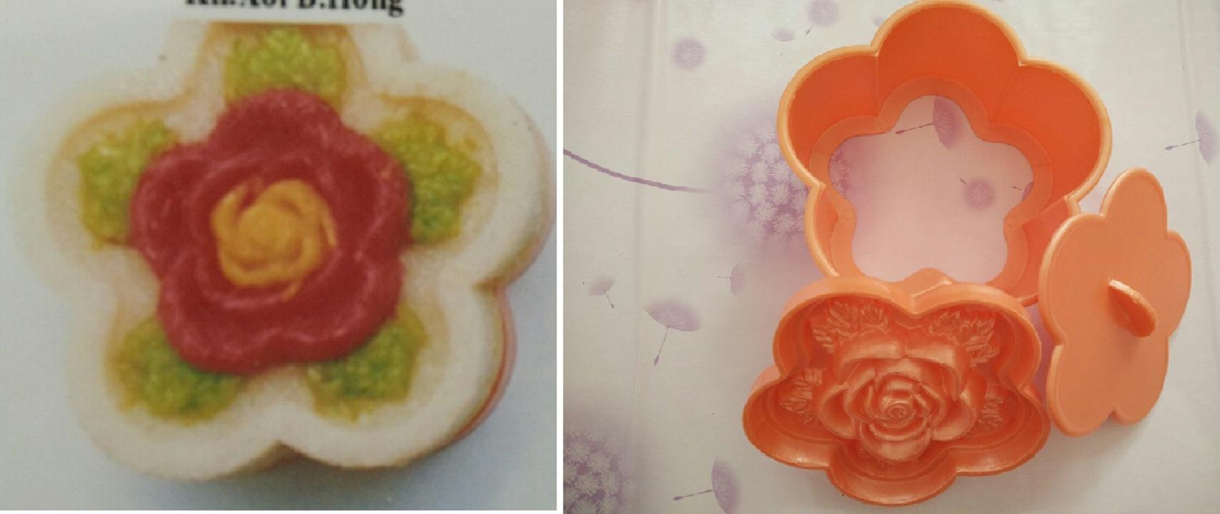 Khuôn nhấn xôi mai nhỏ hoa hồng