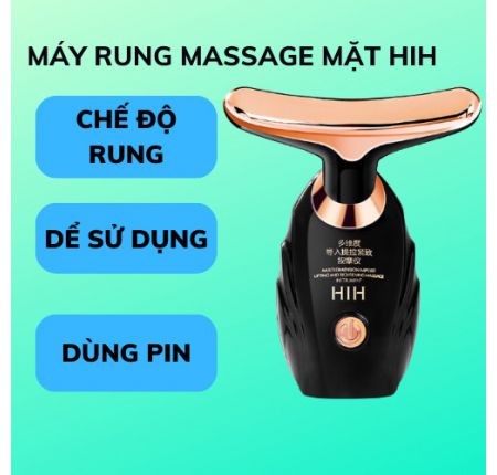 Máy massage nâng cơ mặt , mát xa mặt cổ HIH, Máy mát xa cổ mặt cằm xóa nếp nhăn, giảm nọng cằm dùng pin