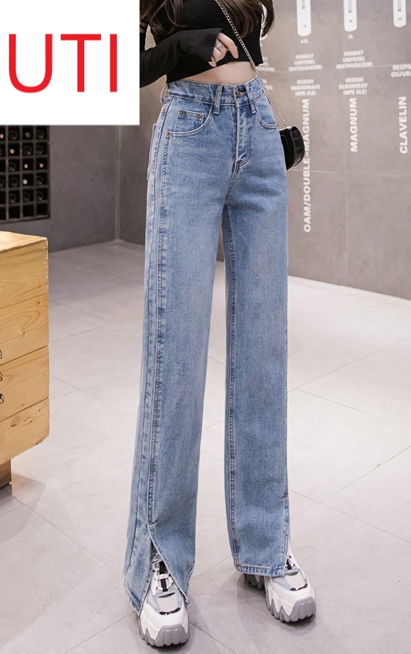 [ XA ANH ] QUẦN JEAN ỐNG RỘNG NỮ LƯNG CAO XẺ TÀ MÀU XANH NHẠT CAO CẤP UTI ĐỦ SIZE S, M, L FORM DÀI RỘNG SIÊU ĐẲNG CẤP, CỰC PHONG CÁCH, ĐỈNH CAO XỊN SÒ