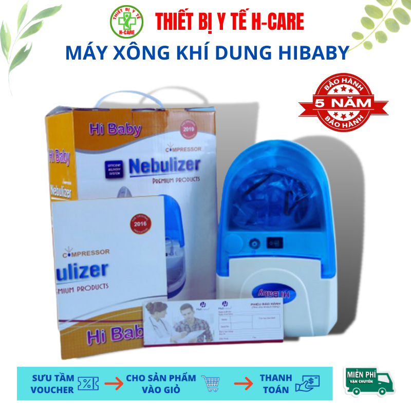 Máy xông khí dung mũi họng cho bé (Nebulizer ) HiBaby Dotha - DT008 - Giúp khuẩn , bảo vệ đường hô hấp - TBYT H-care