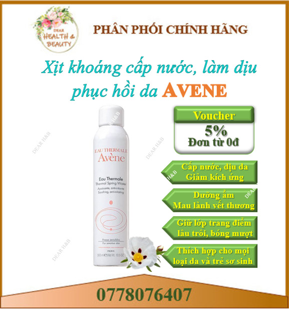 300ml  Xịt Khoáng Avene Thermal Spring Water Cấp Nước, Làm Dịu & Giảm Kích