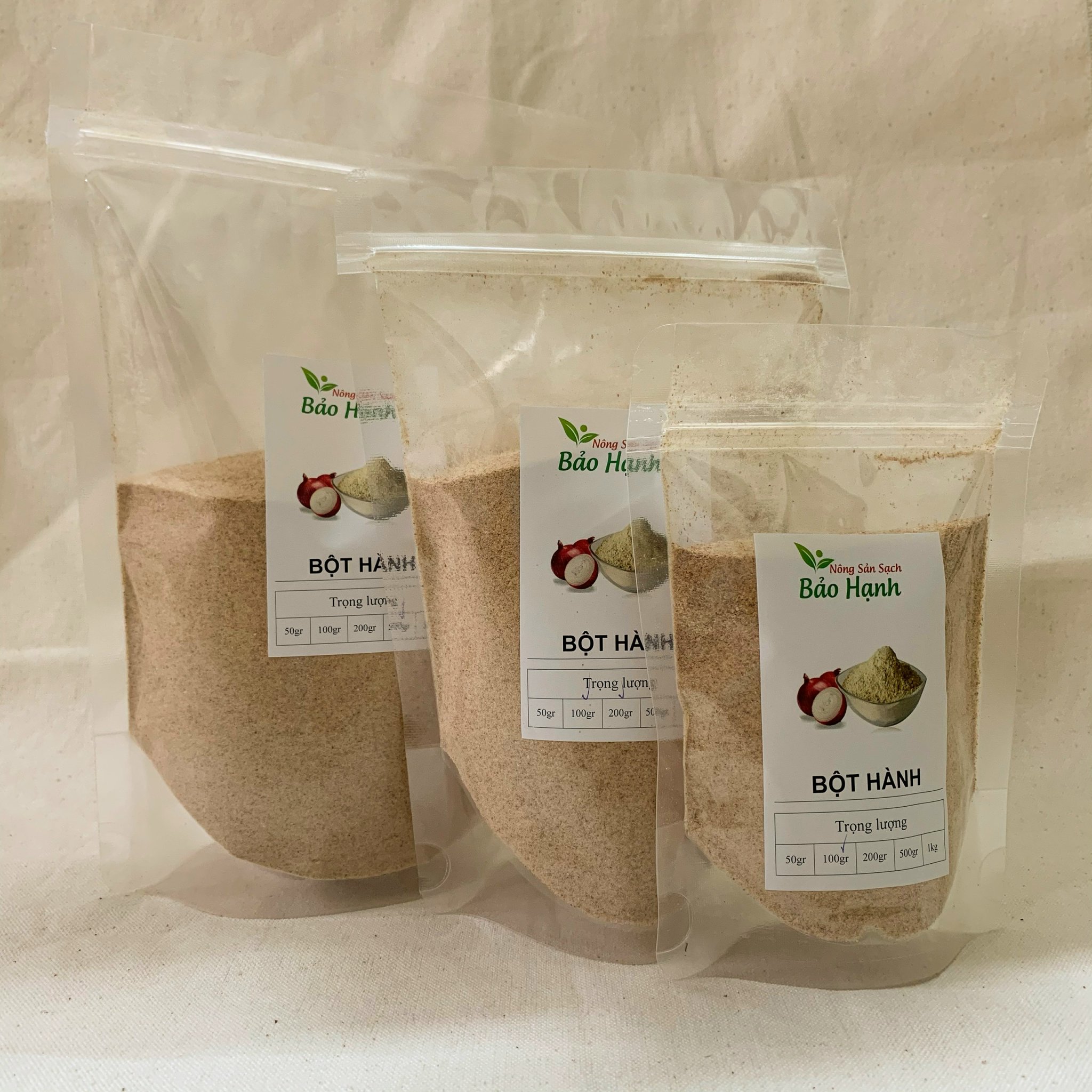 Bột hành nguyên chất Natural BH Spices chế biến thực phẩm 100gr
