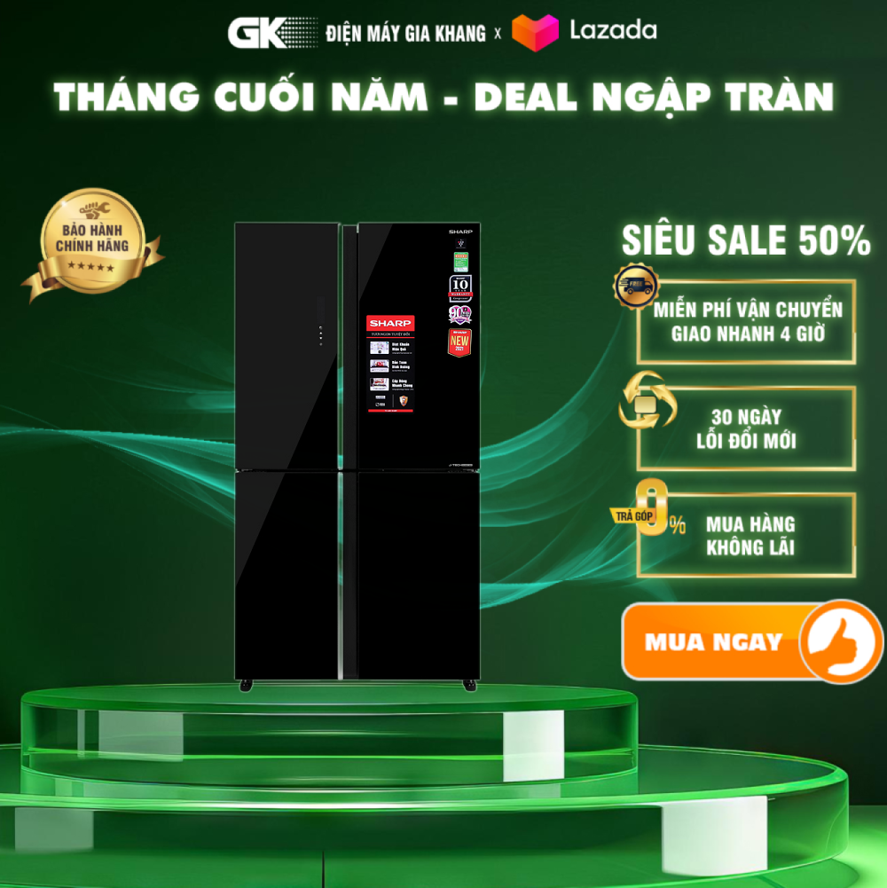 Tủ lạnh sharp inverter 525 lít sj-fxp600vg-mr mới 2021 - giao toàn quốc - freeship hcm