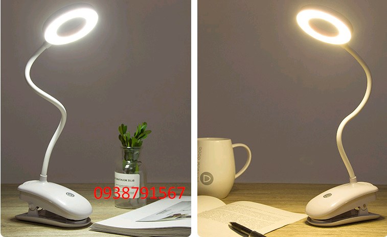 Đèn led để bàn đa năng sạc usb 2 ánh sáng trắng - vàng pin sạc 3-6h