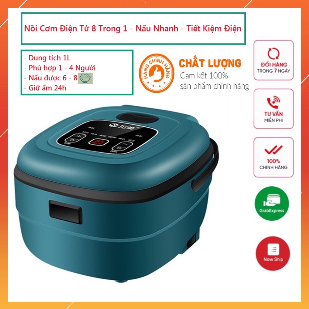 Nồi cơm điện tử đa năng 2.5L cho gia đình 2 đến 4 người. Tặng khay hấp, móc dán, khăn lau đa năng