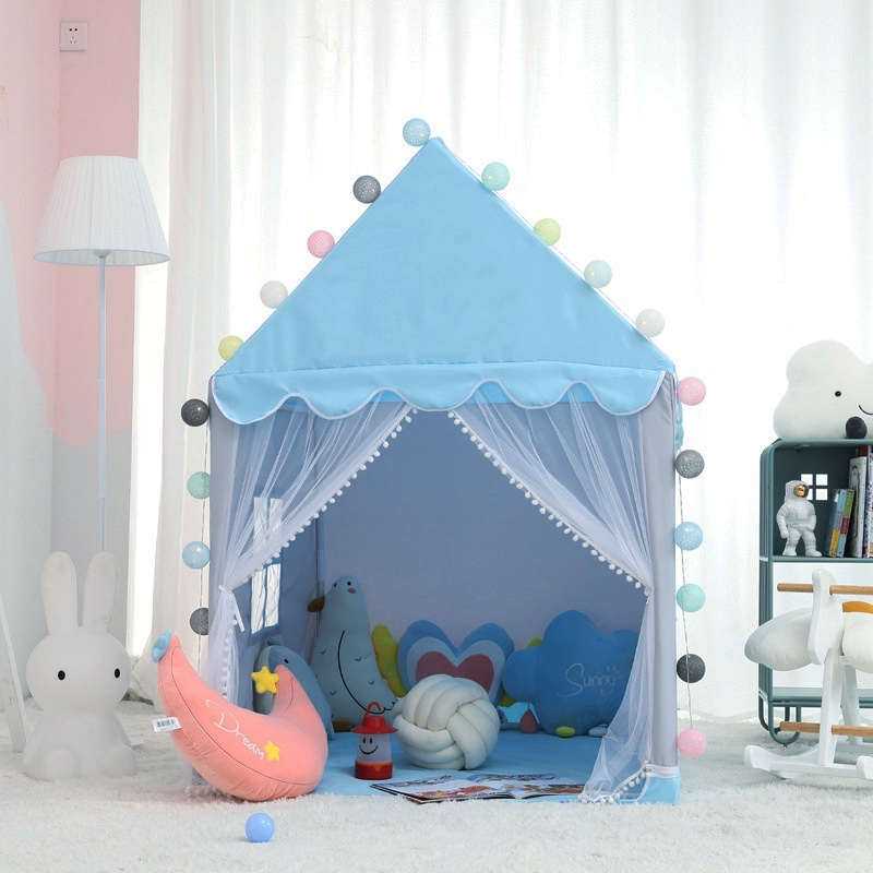  Lều công chúa hoàng tử lều cho bé hình lâu đài phong cách Hàn Quốc siêu dễ thương lều cho bé lều trẻ em lều lâu đài vải dù cho bé trai bé gái 