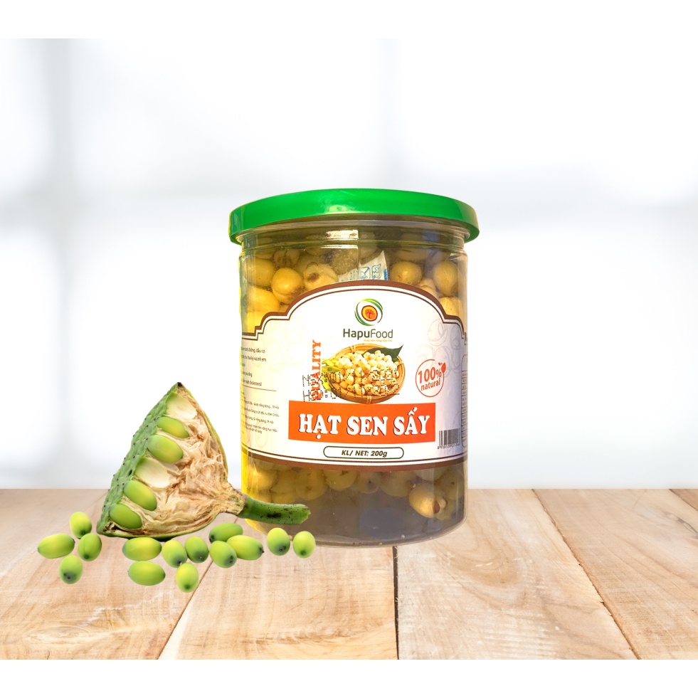 Hạt sen sấy giòn loại 1 hộp 200g thơm ngon 💝free ship💝 hạt sen huế khô sấy giòn