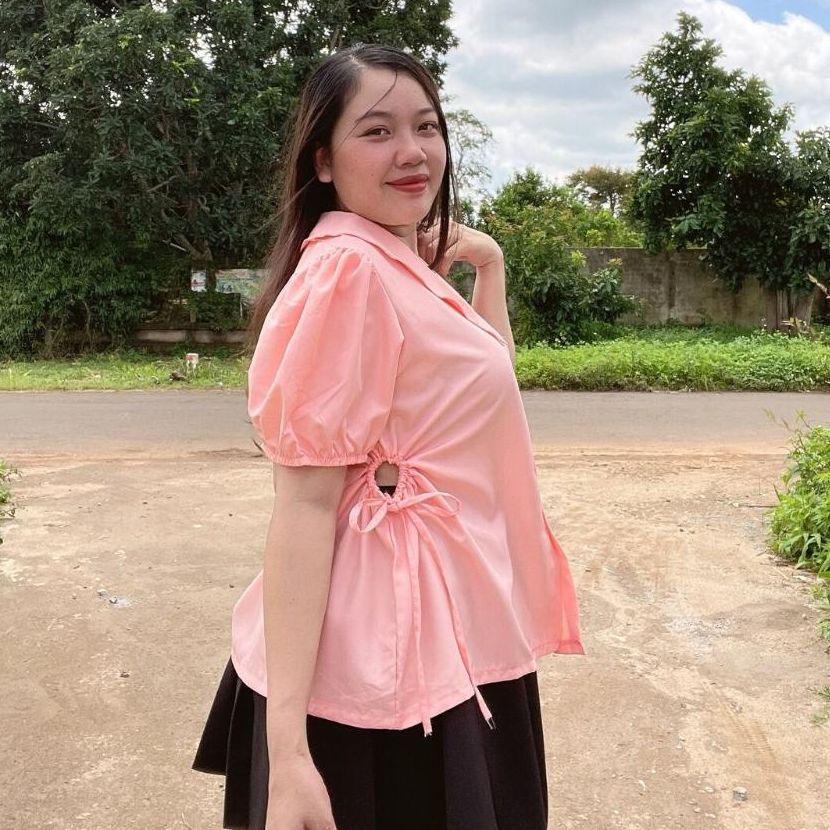 Áo sơ mi babydoll bigsize nữ bo khoét eo che bụng SM3
