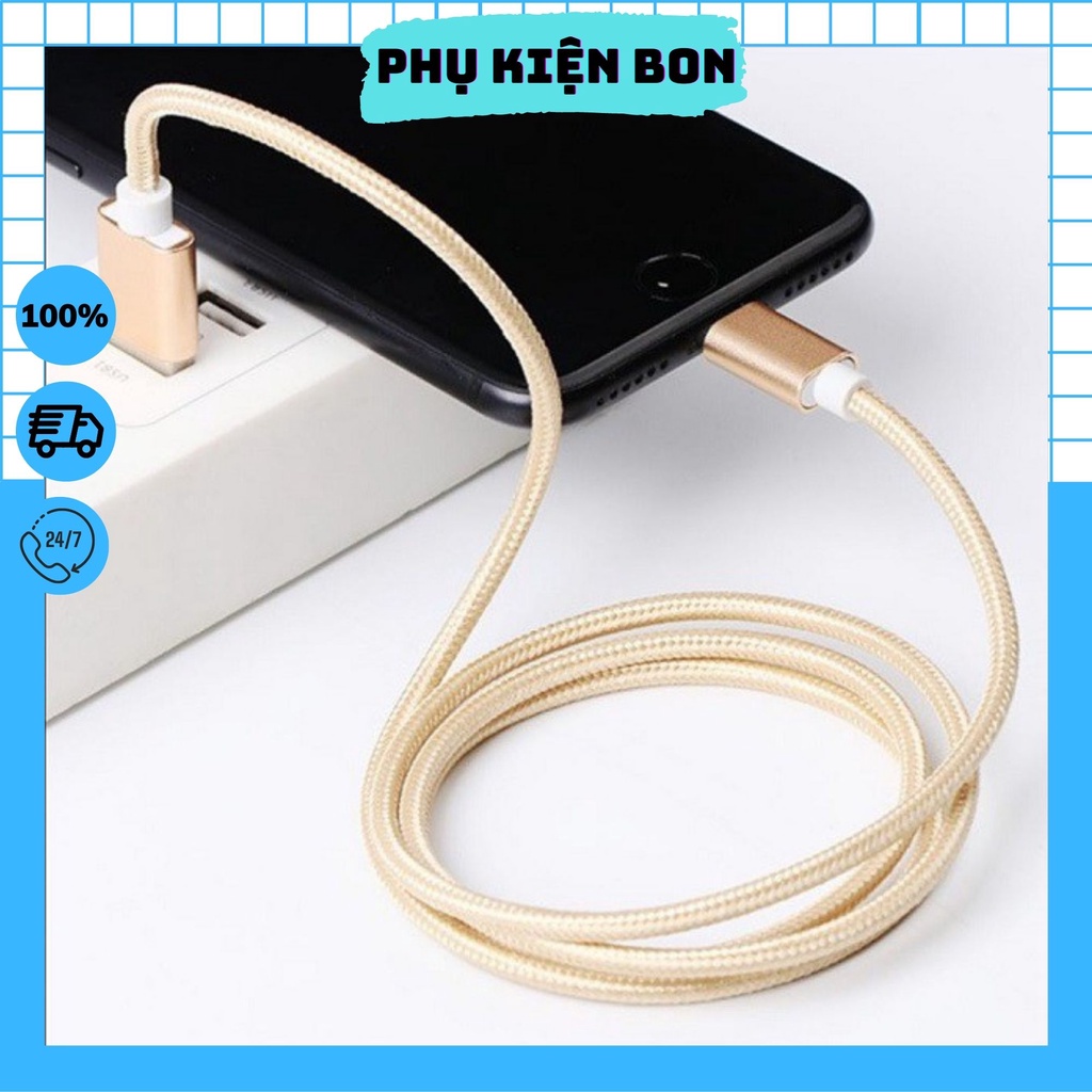 Cáp sạc bọc dù-micro- type c 1m-2m-3m siêu bền-tiện lợic
