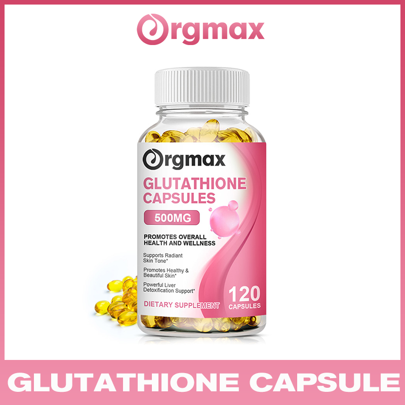Orgmax Viên nang Glutathione 500mg Làm trắng mạnh mẽ Giảm da xỉn màu Bổ