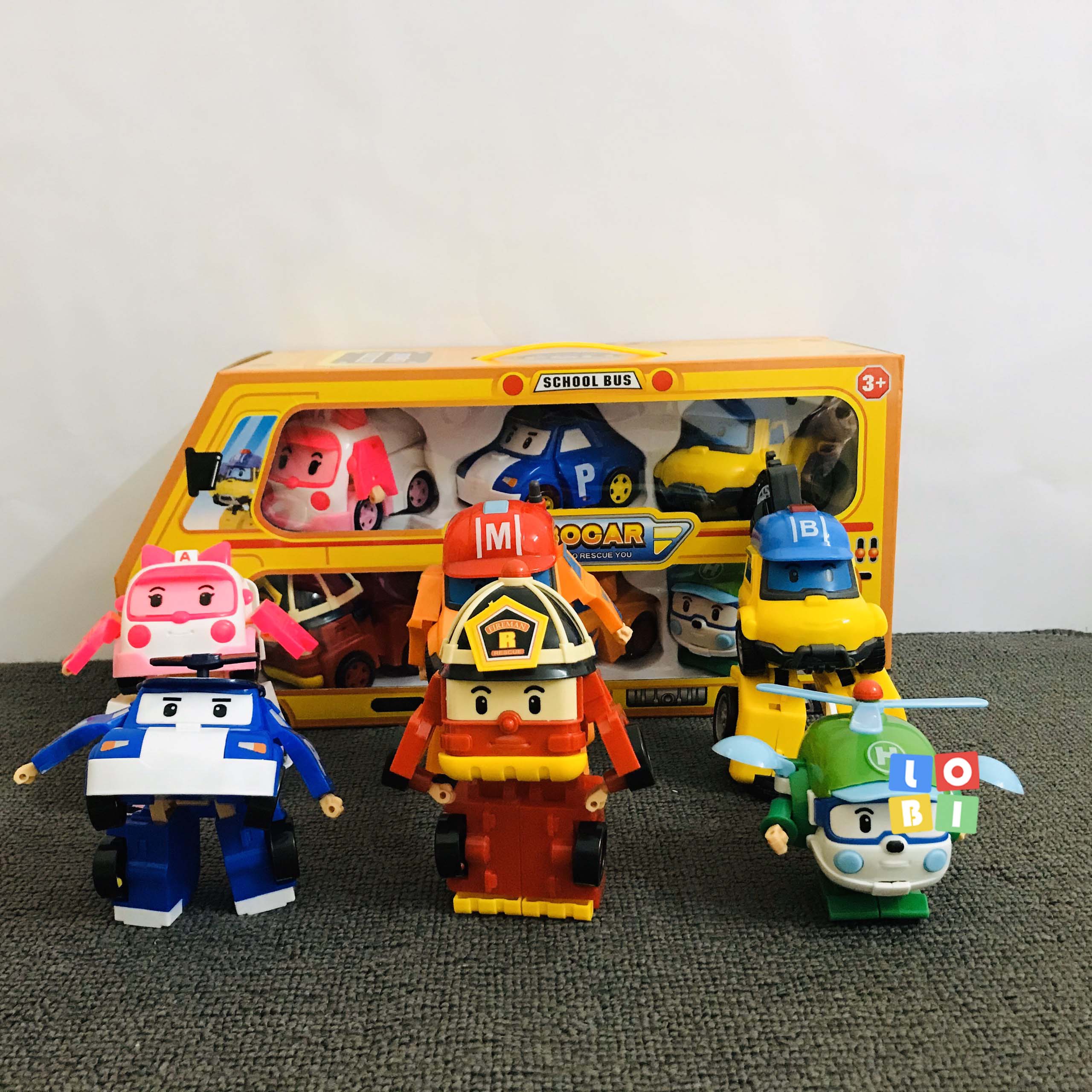 Đồ chơi robocar poli robot biến hình siêu xe robot 6 trong 1- mô hình xe bus
