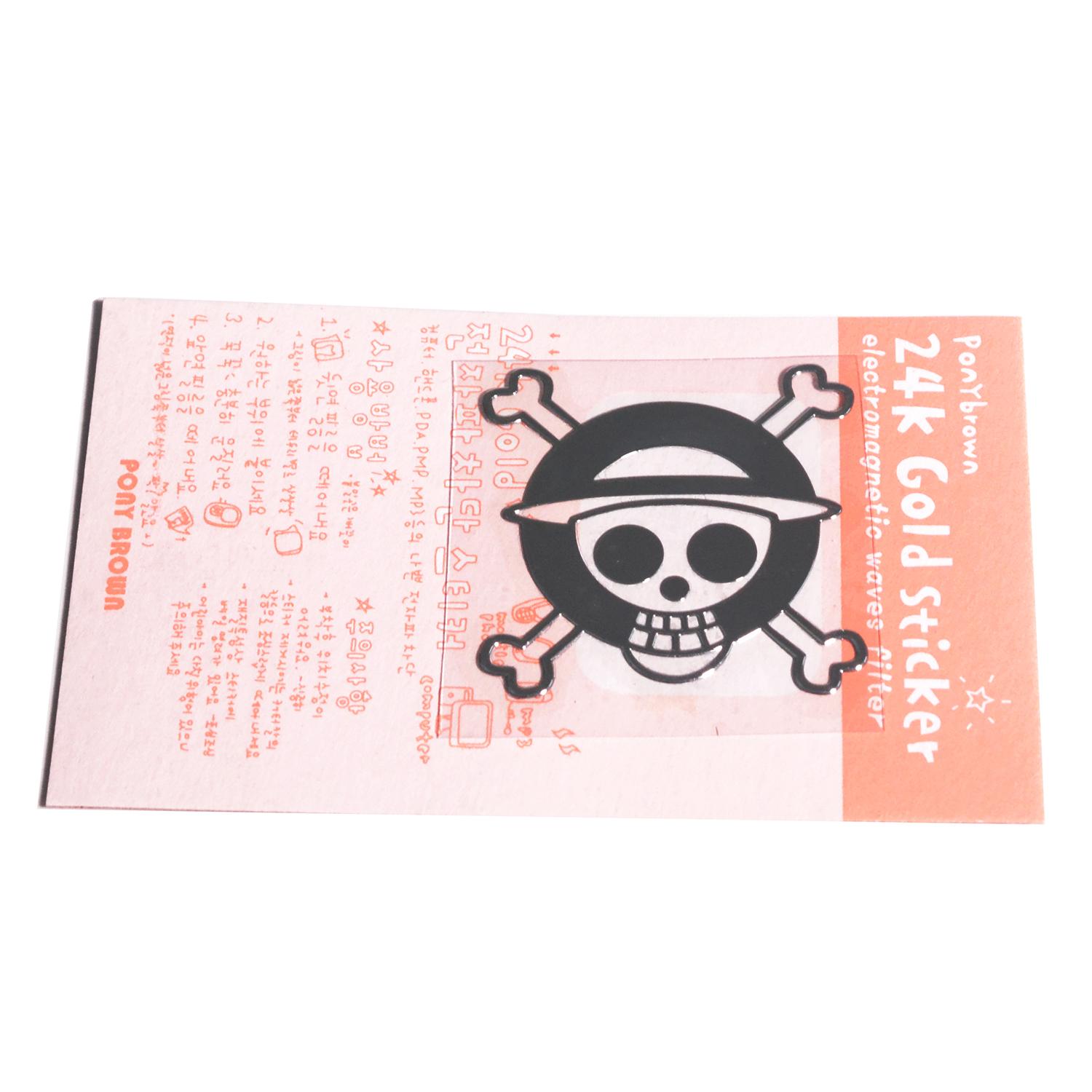 Sticker Anime ảnh dán anime màu kim loại 9x5.5cm - One Piece