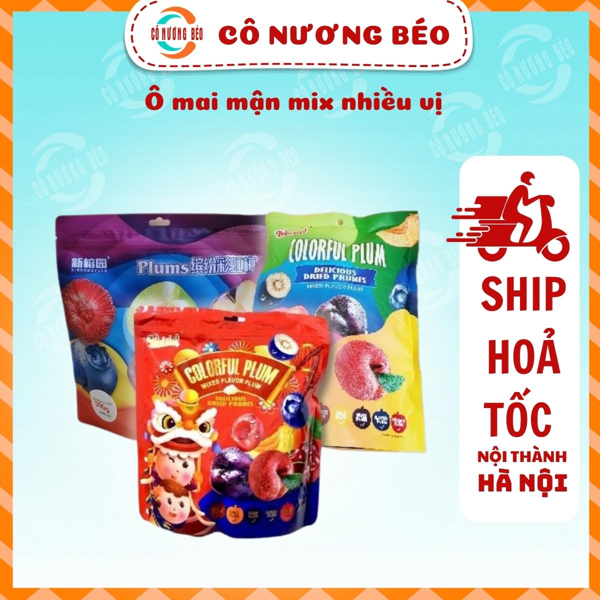 Ô Mai Mận mix 6 vị gói 500gr - Bánh kẹo tết - đồ ăn vặt cô nương béo