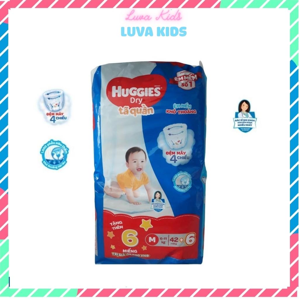 Tã - bỉm quần huggies size m42, m42+6, tặng 6 miếng