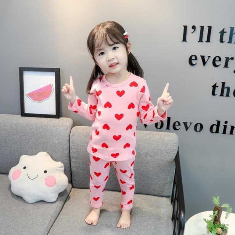 Bộ quần áo bé gái, set bộ thun cotton hình tim, siêu xinh, siêu cute, cho bé gái từ 8 đến 20 kg san7