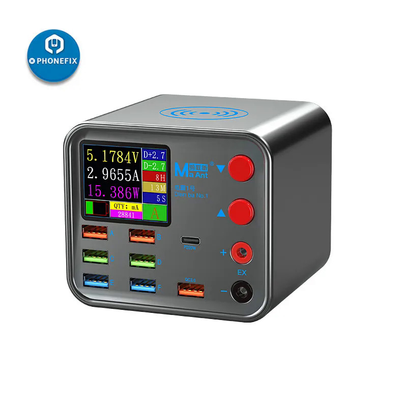 Maant dianba số 1 tensai Bộ sạc đa năng 8 cổng LCD PD Burn-in6888 phát hiện dòng dữ liệu điện thoại di động chức năng sửa chữa dòng điện