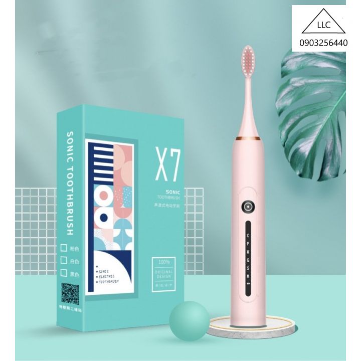 Bàn chải đánh răng điện Sonic X7, bàn chải đánh răng tự động đánh tan mảng bám thế hệ mới nhất 2021