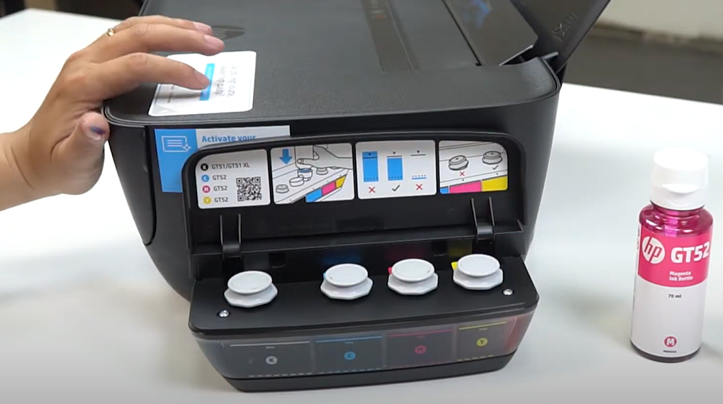 Mực in phun hp gt5d2 đỏ original inkdg hj1