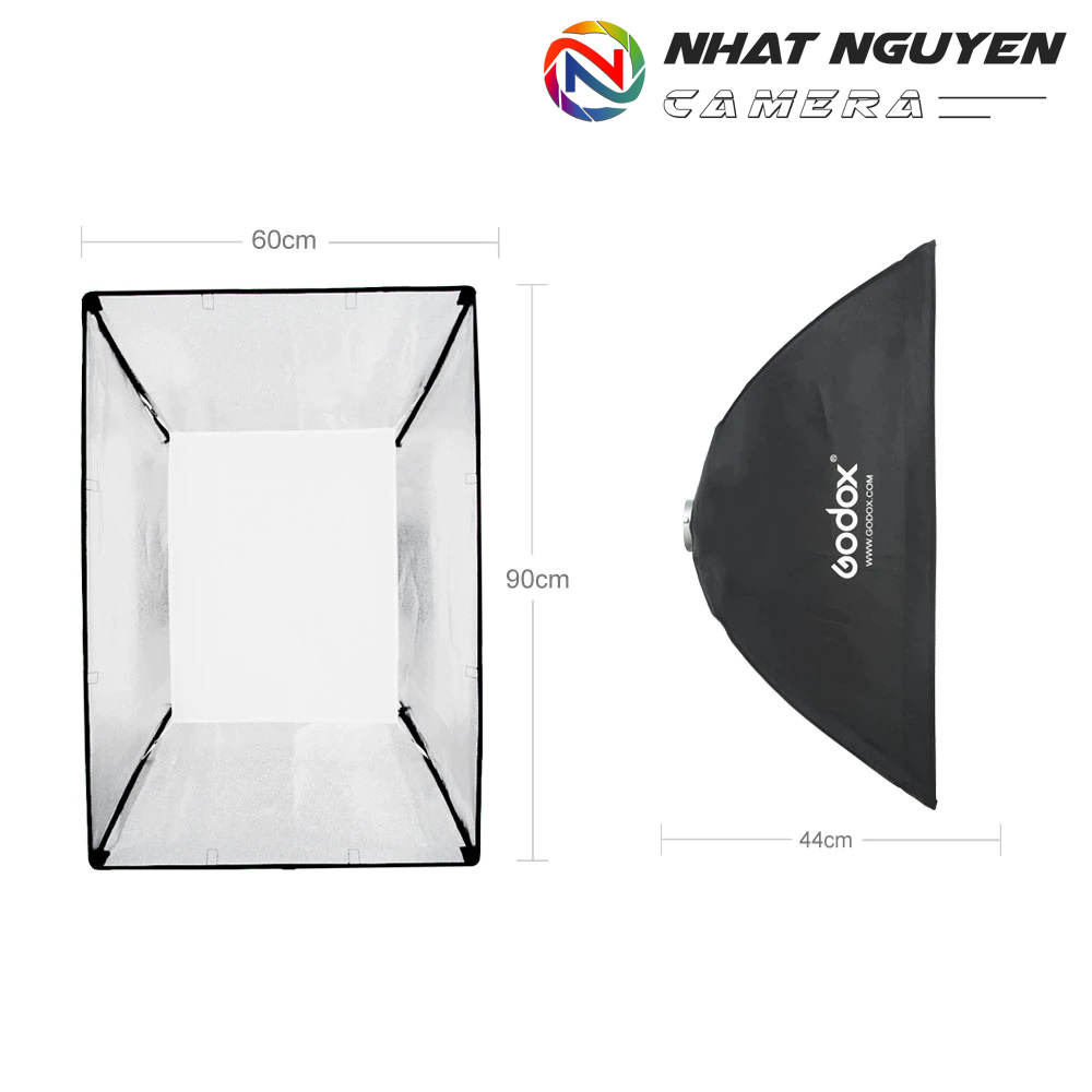 Softbox godox 60 x 90cm - softbox 60x90 ngàm bowen không kèm tổ ong