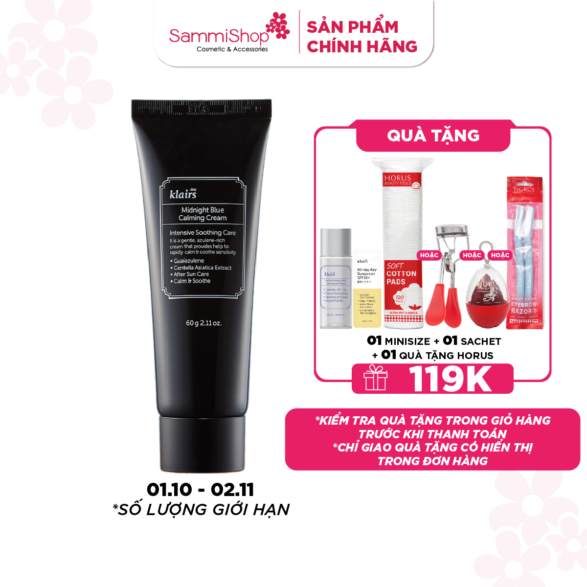 Dear, Klairs Kem dưỡng Midnight Blue Calming Cream 60g