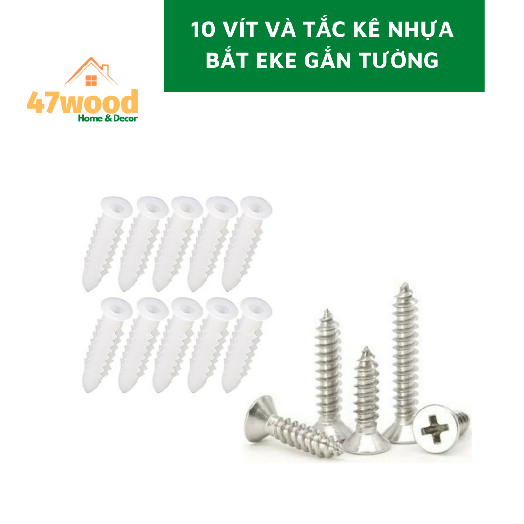 VÍT VÀ TẮC KÊ NHỰA GẮN TƯỜNG BẮT EKE