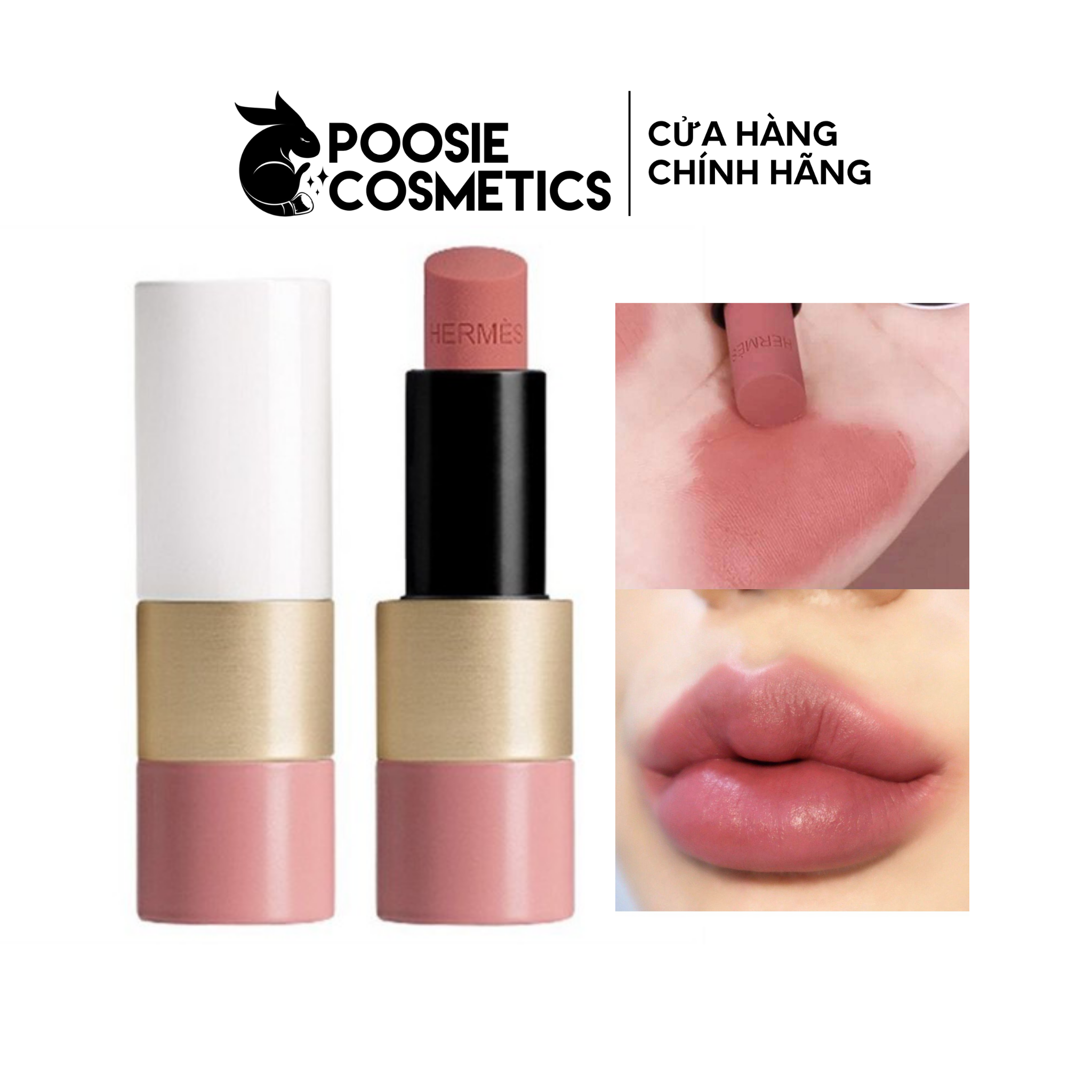 Son hermes 49 rose tan - hồng đất