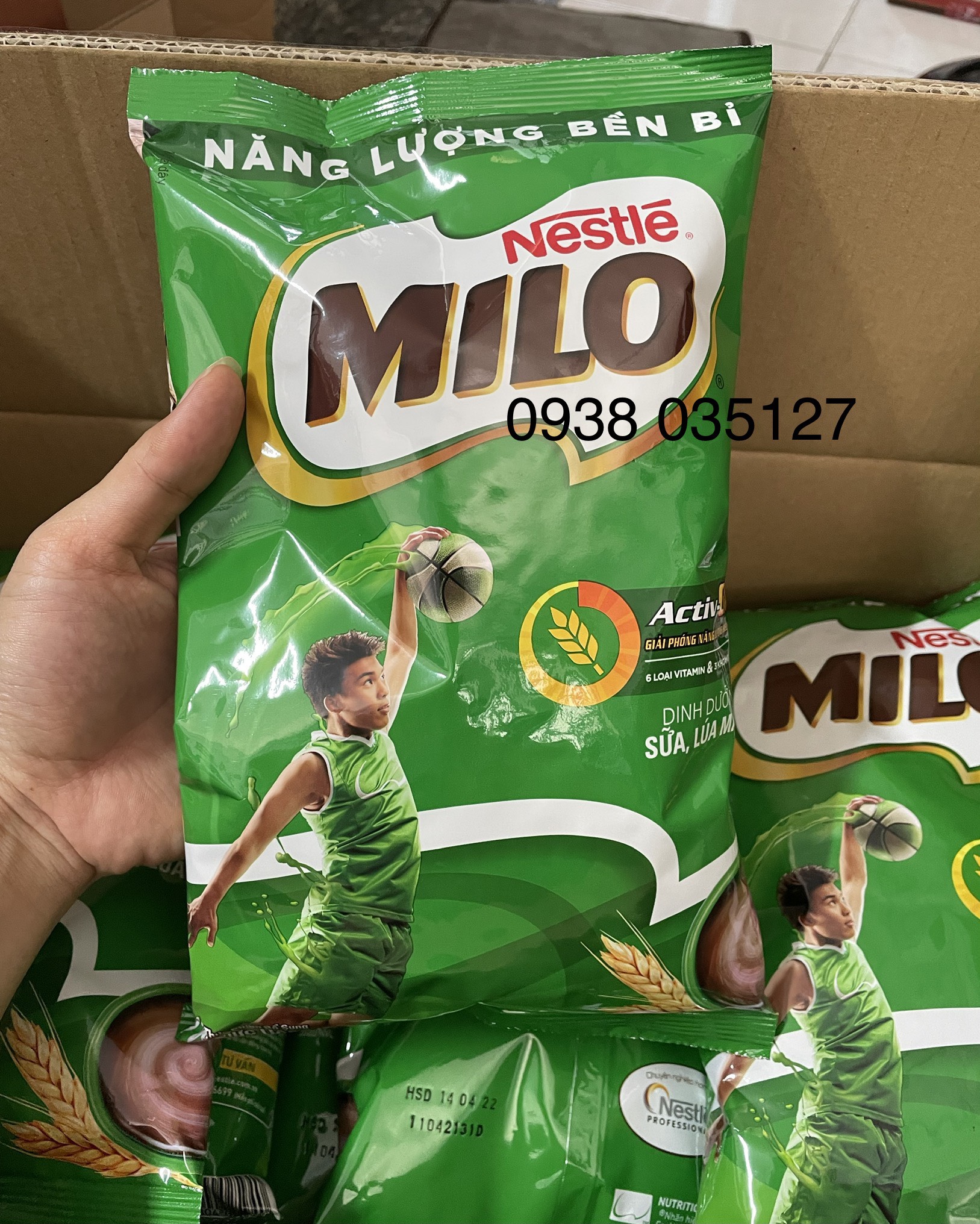 Bột Milo 600gr Nestle nguyên chất dòng Reg NPro cao cấp dạng bịch - bịch 600g cacao milo milo dầm - hàng chính hãng Nestle