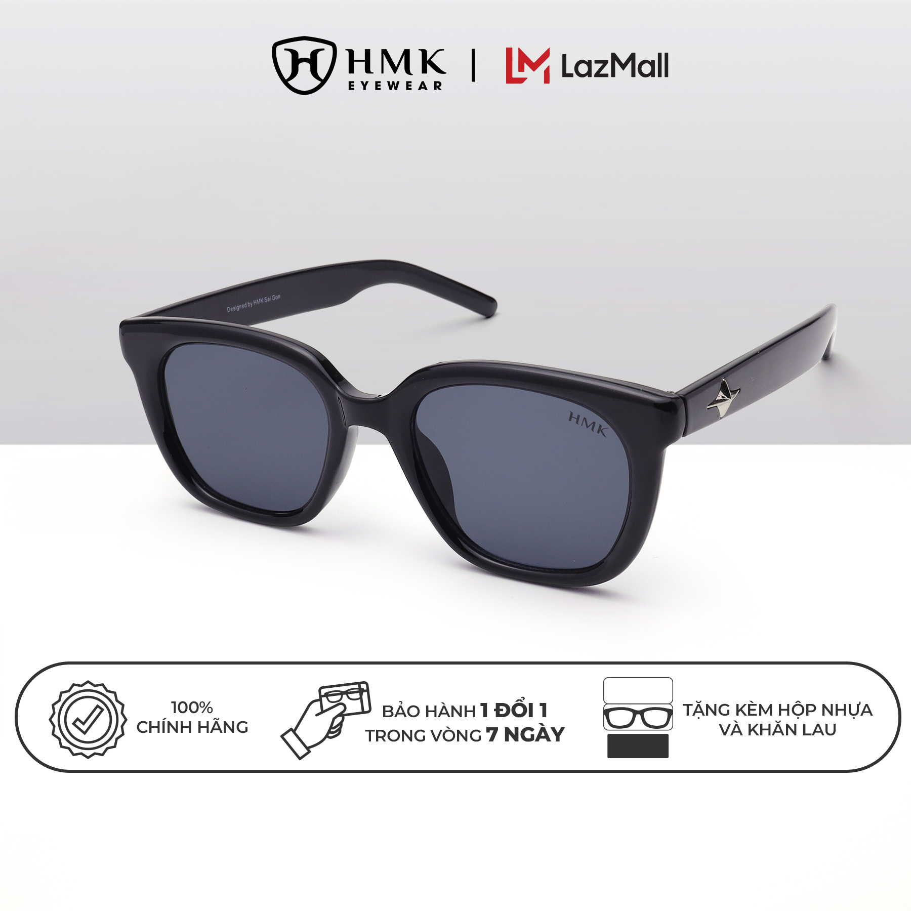 Kính mát unisex thời trang phong cách cá tính hmk eyewear - km666