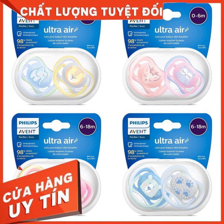 [Mẫu Mới] Ti Giả Avent Ultra Air Chống Hô Cho Bé