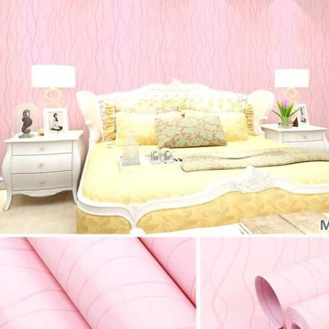 10m giấy dán tường hình sóng hồng