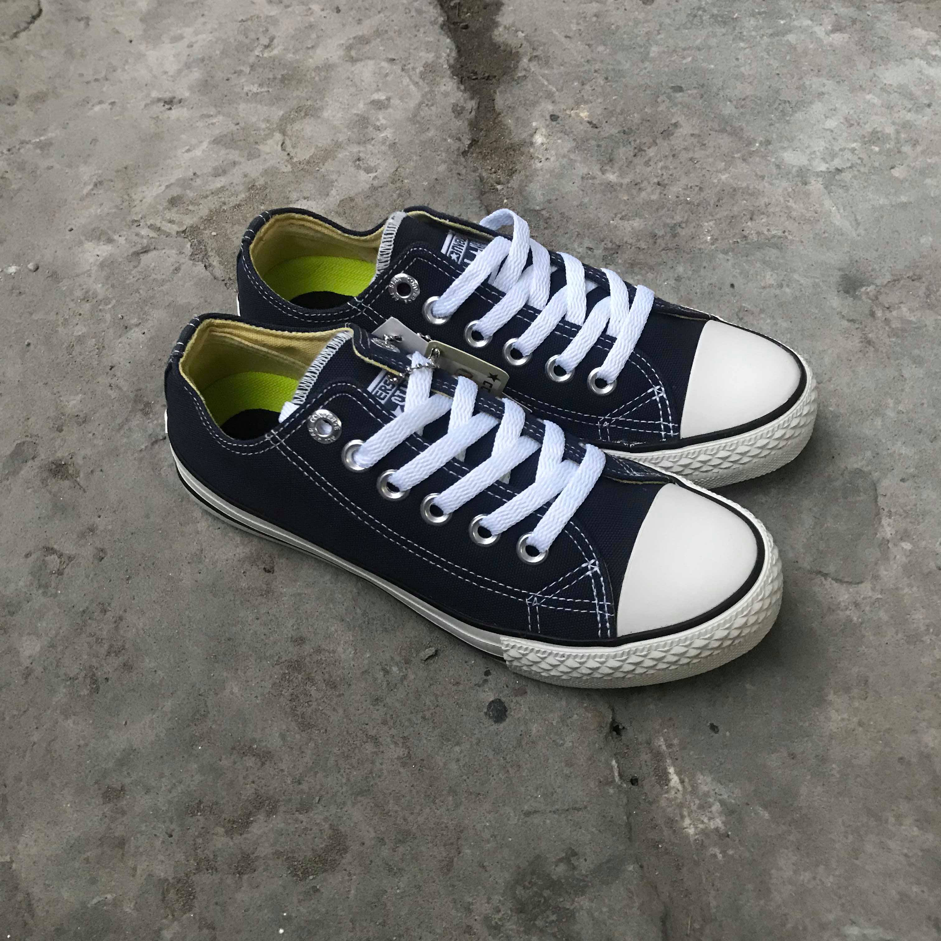 GIÀY CONVERSE Xanh navy thấp cổ (Full box)