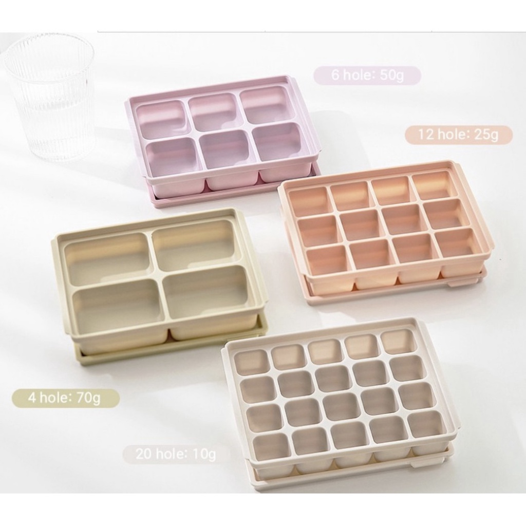 Khay trữ đông TGM silicon / Khay trữ đồ ăn dặm cho bé Silicone Platium, Made in Korea