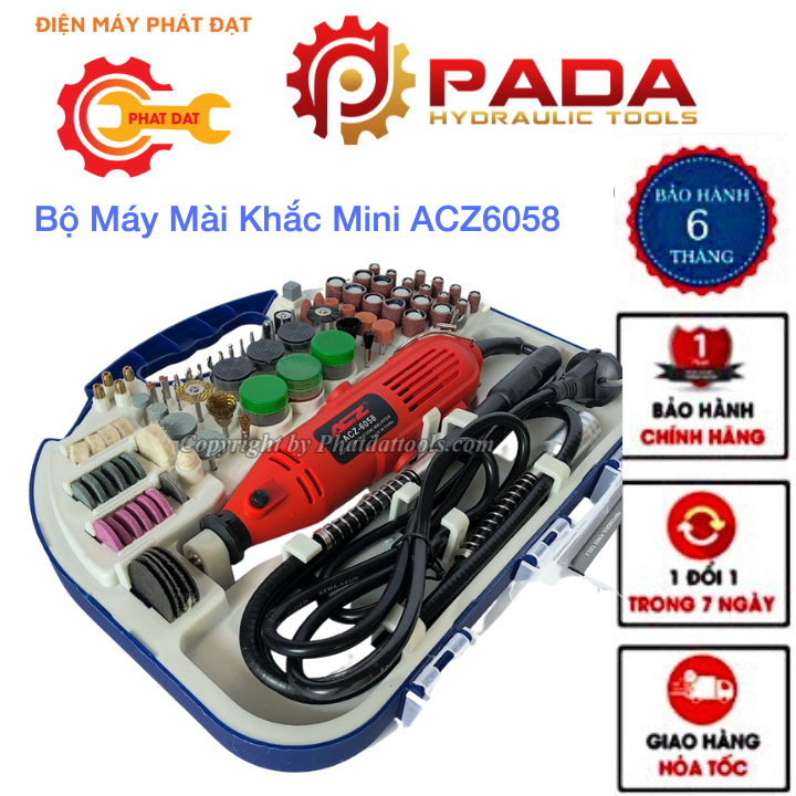 Bộ máy mài khắc mini acz6058 100 chi tiết máy mài cầm tay dùng trạm khắc mỹ nghệ thủ công, đánh bóng gỗ, đá, kim loại