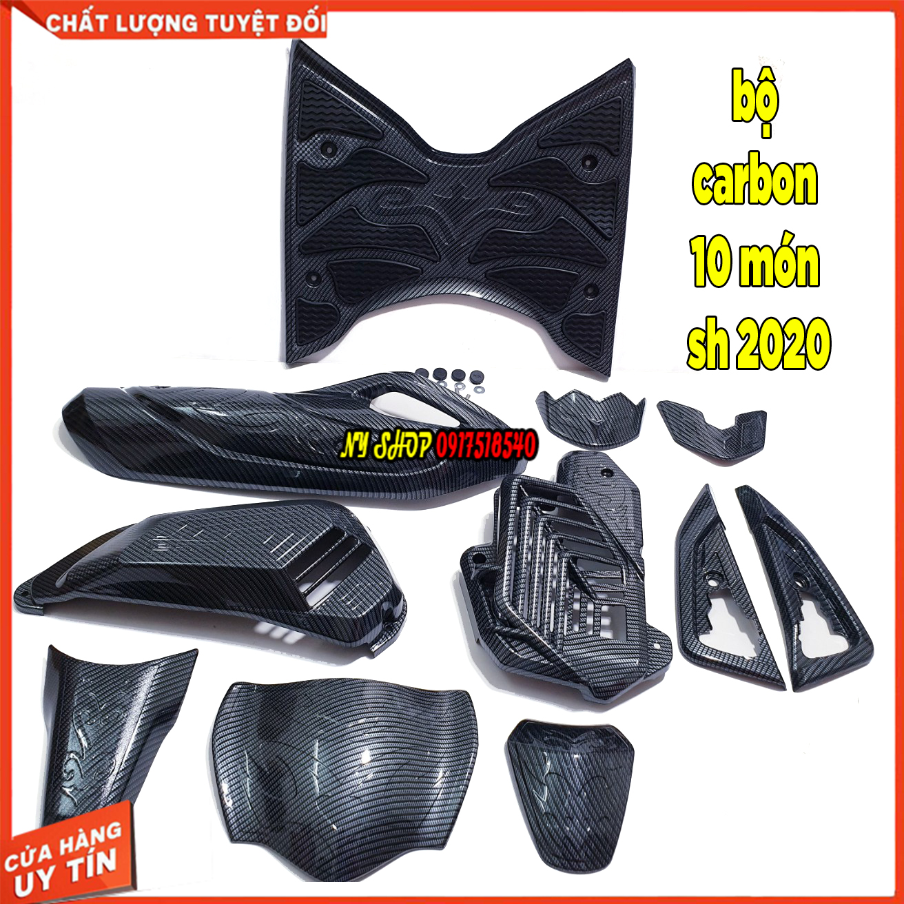 COMBO BỘ ỐP CARBON 10 MÓN GẮN SH 2020 - 2021 HÀNG ARTISTA CHUẨN ĐẸP
