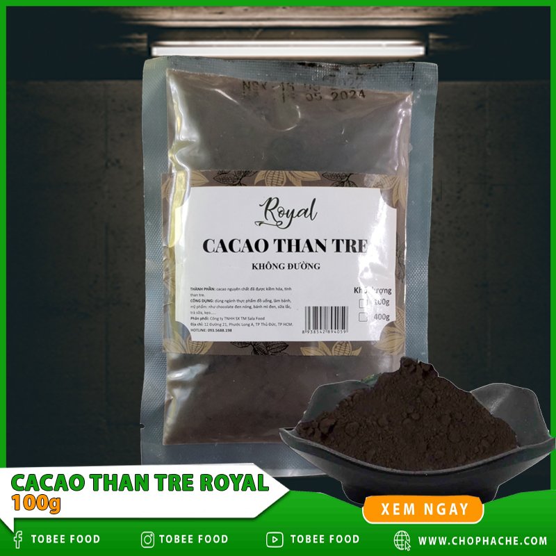 Bột cacao than tre 100g - thơm mịn - dễ hòa tan