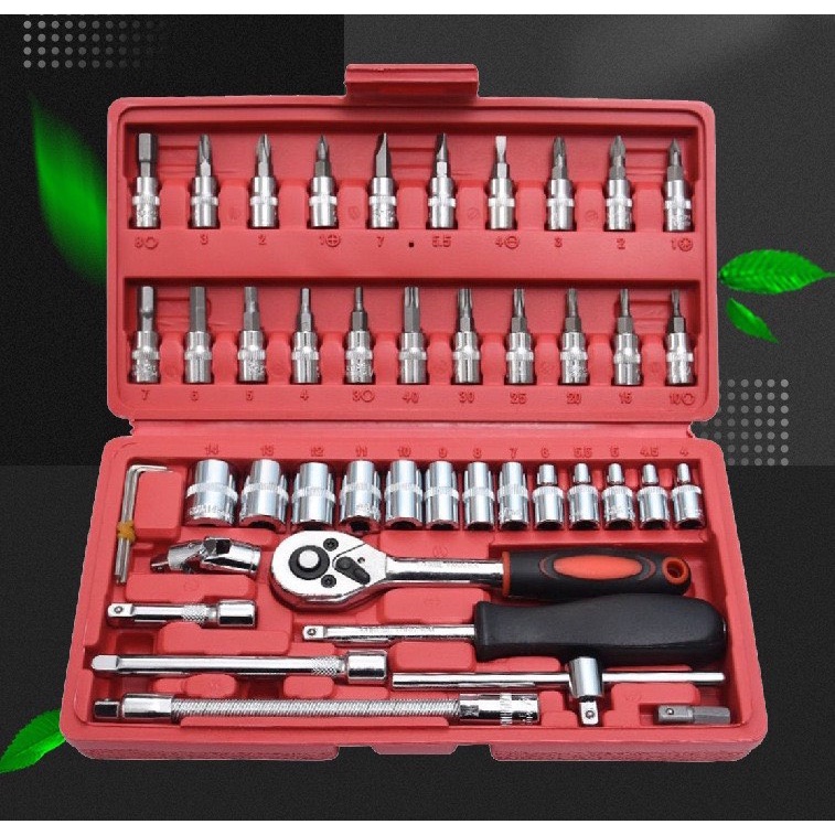 Bộ dụng cụ đa năng 46 chi tiết. Mở bu- lông, ốc vít, sửa chữa tại nhà.