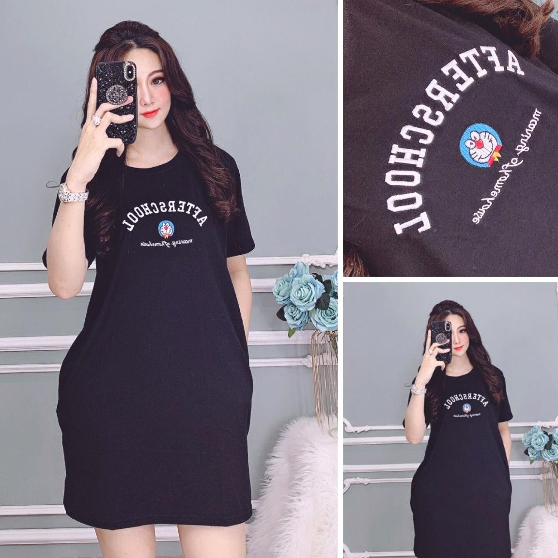 Đầm suông nữ thun cotton